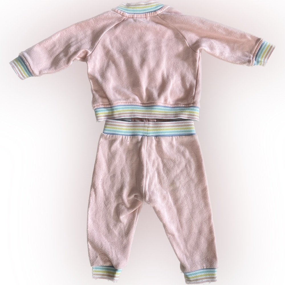 Janie and Jack Pink Matching Set 6-12 Months - Picture 2 of 4
